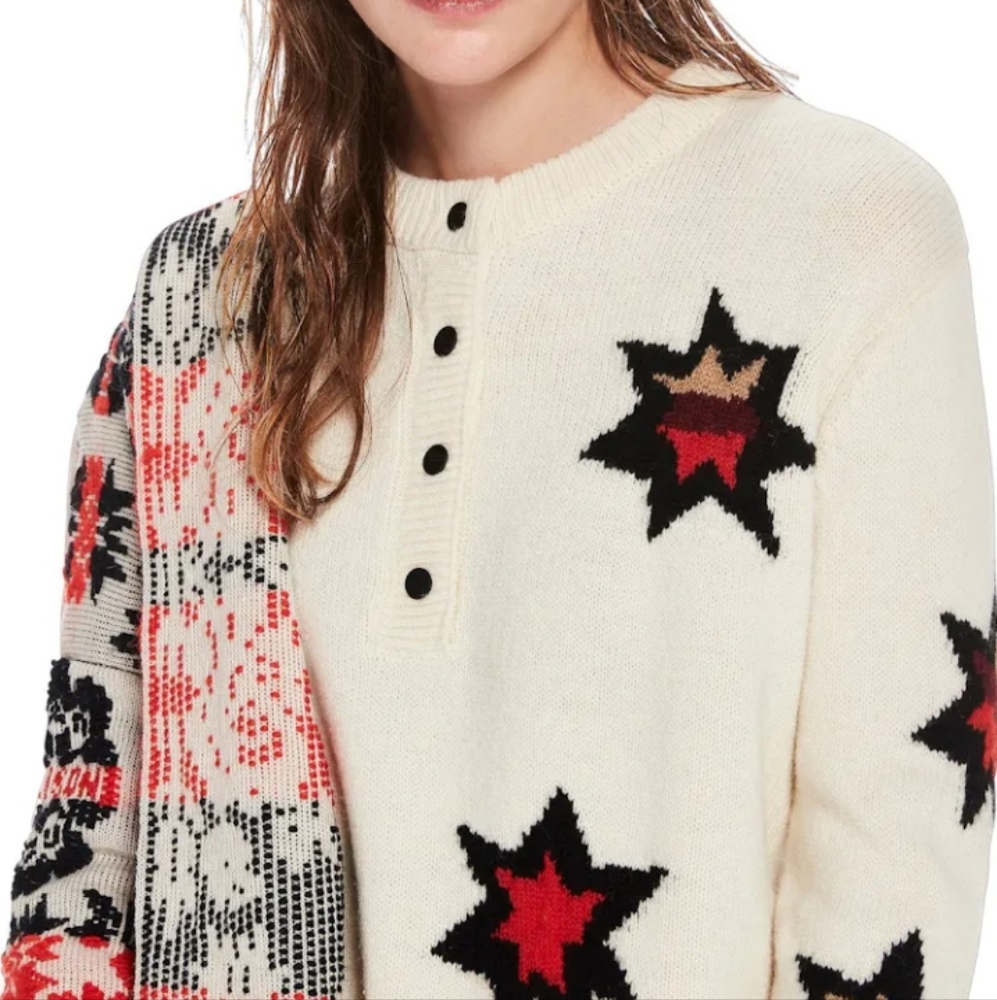 Scotch & Soda Embroidered Star Knit Sweater - Picture 2 of 11